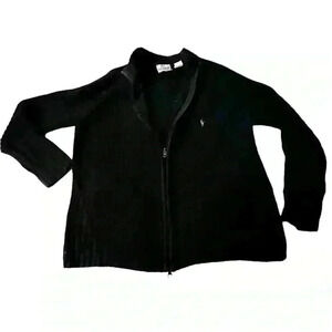 Polo Jeans Co. Ralph Lauren Children's Sz SC Black Cable Knit Cardigan Sweater